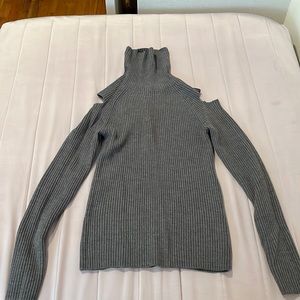 Theory size M gently worn wool sweater with cold shoulder